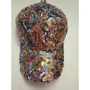 Sequin Hat Womens Baseball Cap Sparkly‎ NWOT adjustable